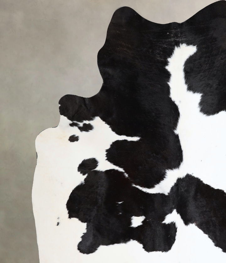 Black and White XX-Large Brazilian Cowhide Rug 7'9"H x 7'3"W #A43461 by Hudson Hides