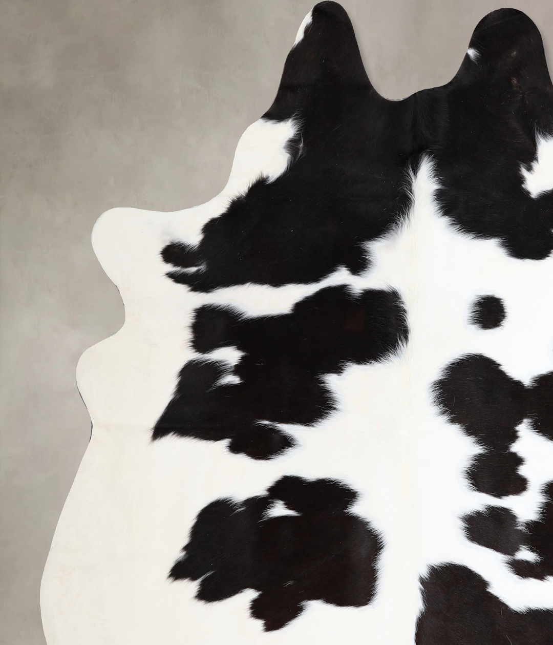 Black and White X-Large Brazilian Cowhide Rug 7'4"H x 6'7"W #A43463 by