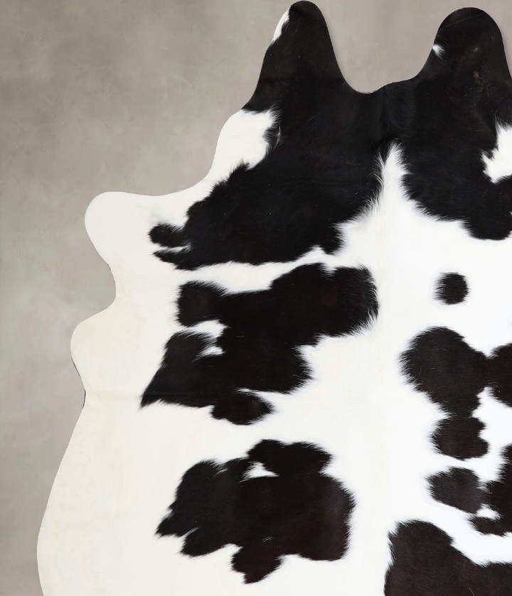 Black and White X-Large Brazilian Cowhide Rug 7'4"H x 6'7"W #A43463 by Hudson Hides