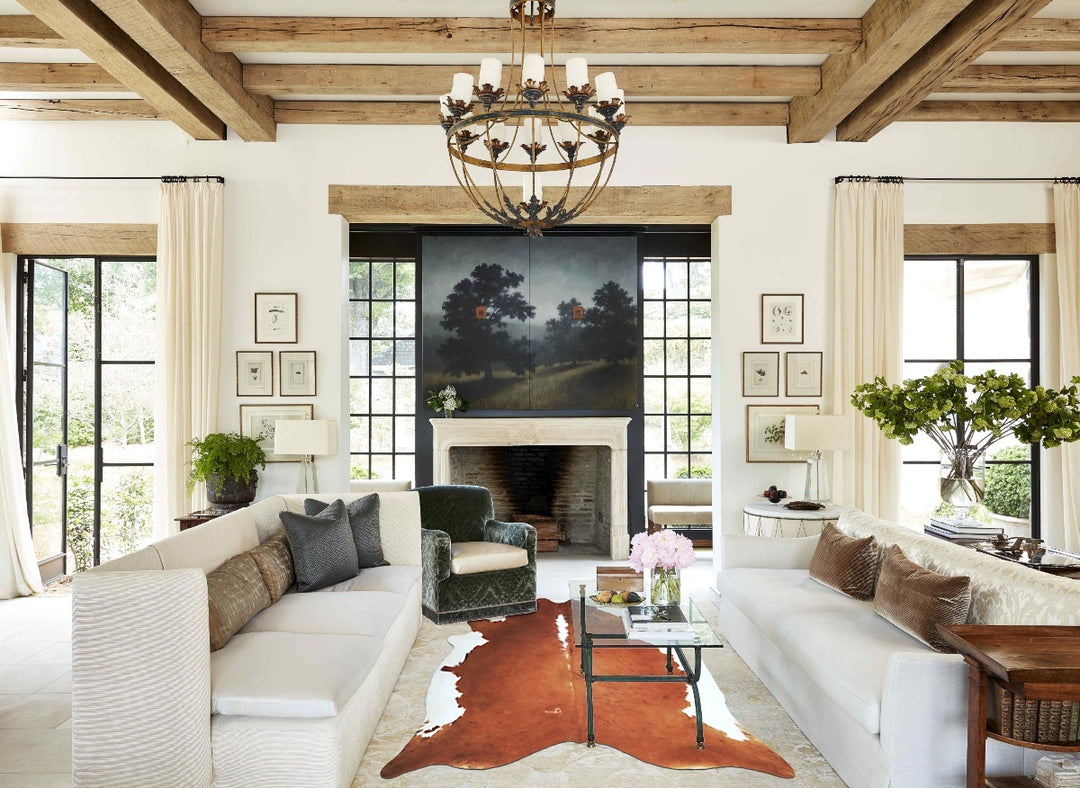 Hereford X-Large Brazilian Cowhide Rug 7'0"H x 6'9"W #A43487 by Hudson