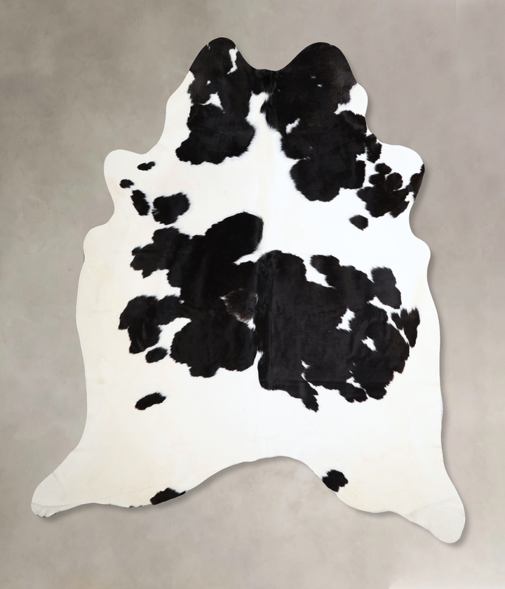 Black and White XX-Large Brazilian Cowhide Rug 7'11"H x 7'4"W #A43491 by Hudson Hides