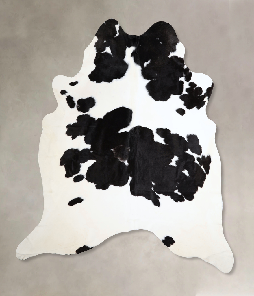Black and White XX-Large Brazilian Cowhide Rug 7'11"H x 7'4"W #A43491 by Hudson Hides