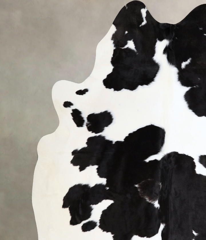 Black and White XX-Large Brazilian Cowhide Rug 7'11"H x 7'4"W #A43491 by Hudson Hides