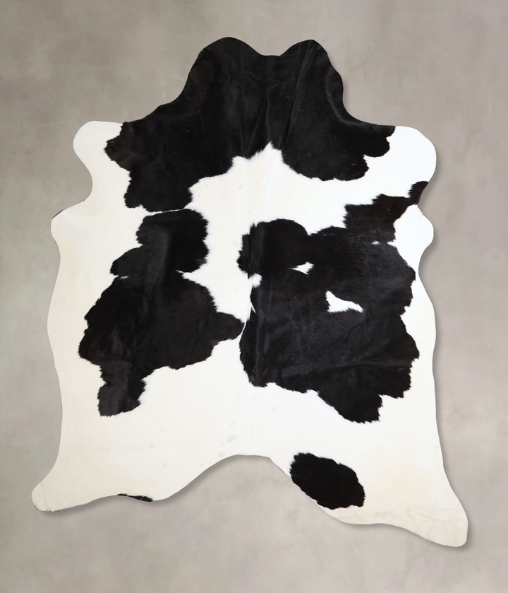 Black and White XX-Large Brazilian Cowhide Rug 7'10"H x 6'6"W #A43494 by Hudson Hides