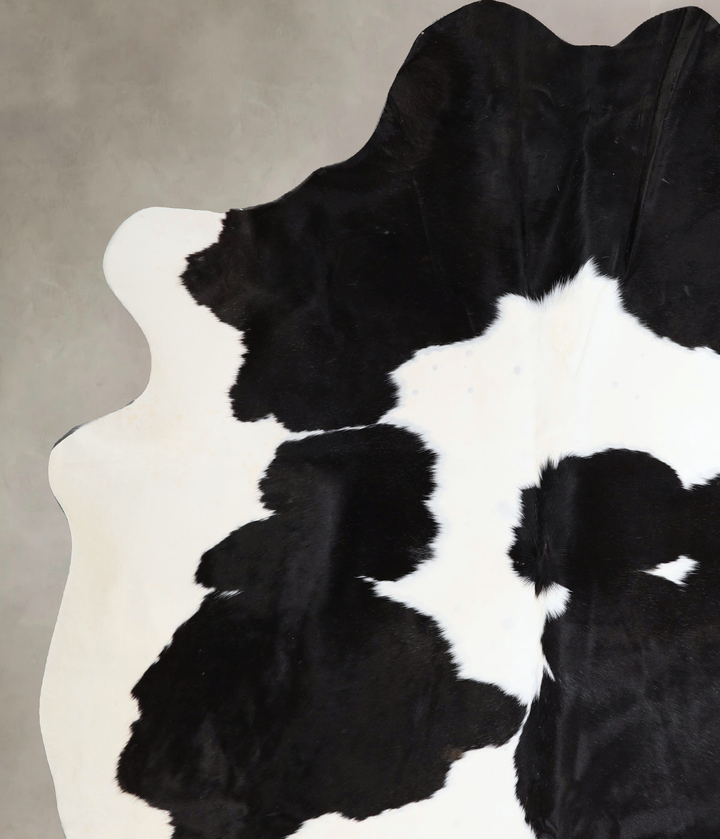 Black and White XX-Large Brazilian Cowhide Rug 7'10"H x 6'6"W #A43494 by Hudson Hides