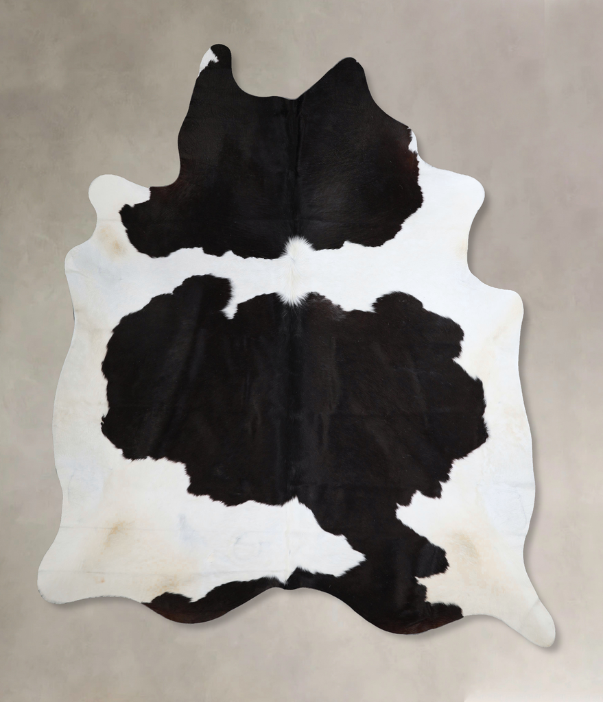 Black and White XX-Large Brazilian Cowhide Rug 8'3"H x 7'0"W #A43498 by Hudson Hides