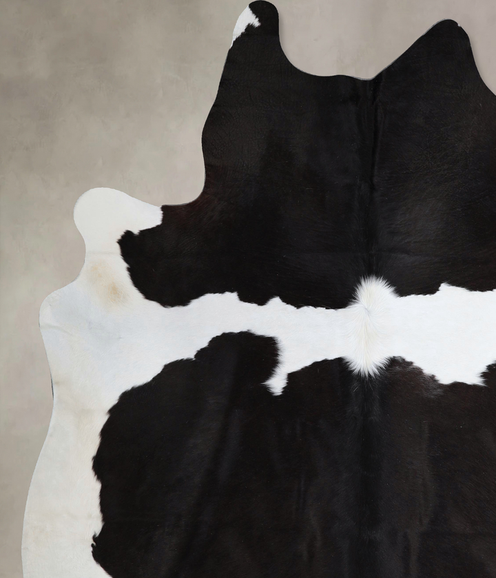Black and White XX-Large Brazilian Cowhide Rug 8'3"H x 7'0"W #A43498 by Hudson Hides