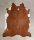 Brown and White Regular X-Large Brazilian Cowhide Rug 7'4"H x 6'10"W #A43502 by Hudson Hides