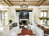 Brown and White Regular X-Large Brazilian Cowhide Rug 7'4"H x 6'10"W #A43502 by Hudson Hides
