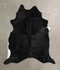 Solid Black X-Large Brazilian Cowhide Rug 7'8