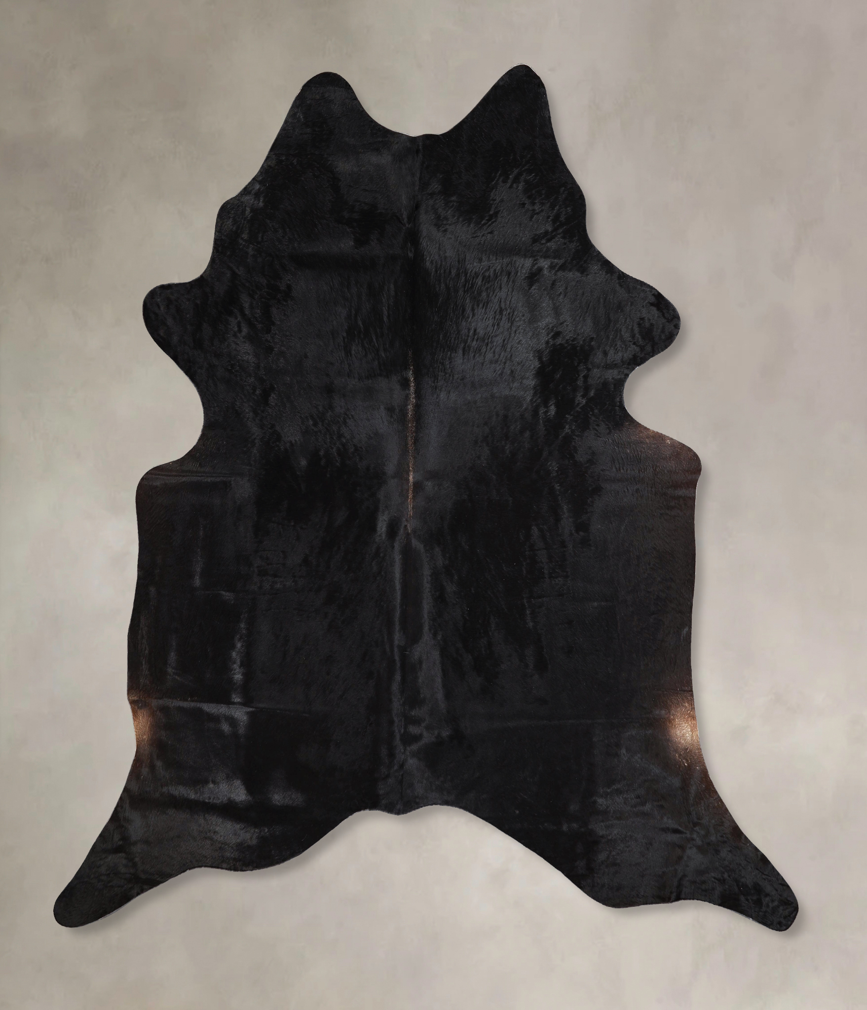 Solid Black Cowhide Rug #A43509