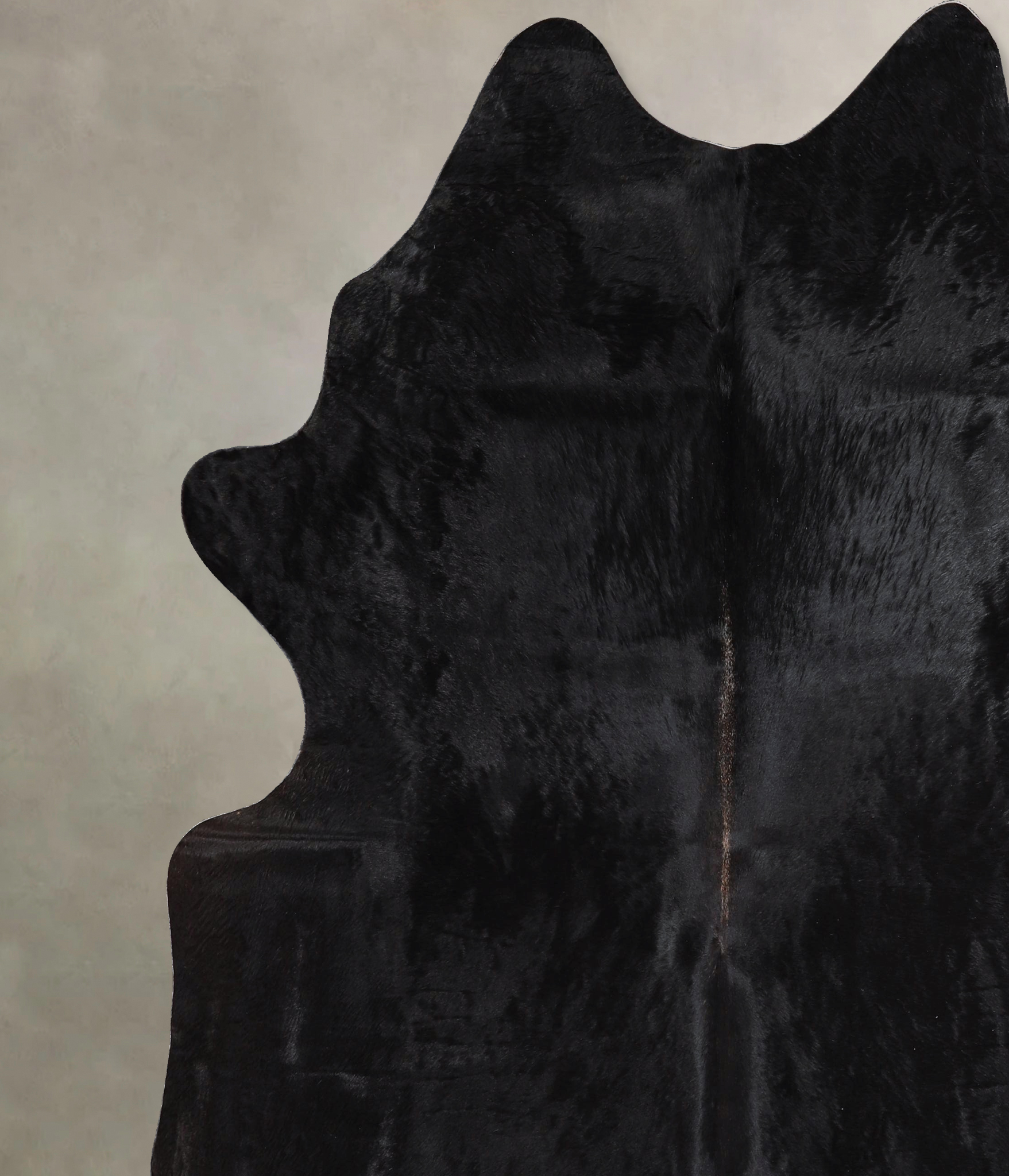 Solid Black Cowhide Rug #A43509