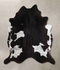 Chocolate and White XX-Large Brazilian Cowhide Rug 7'7