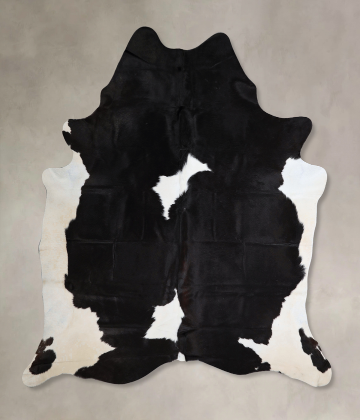 Black and White XX-Large Brazilian Cowhide Rug 7'9"H x 6'10"W #A43513 by Hudson Hides