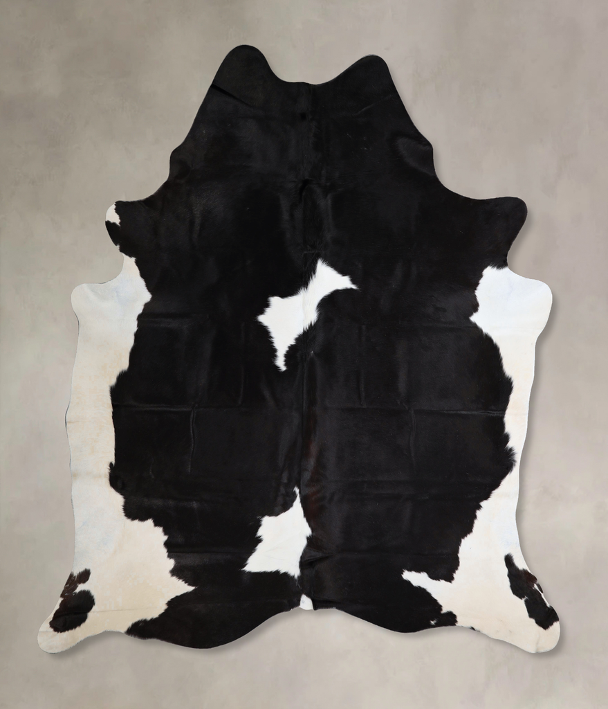Black and White XX-Large Brazilian Cowhide Rug 7'9"H x 6'10"W #A43513 by Hudson Hides
