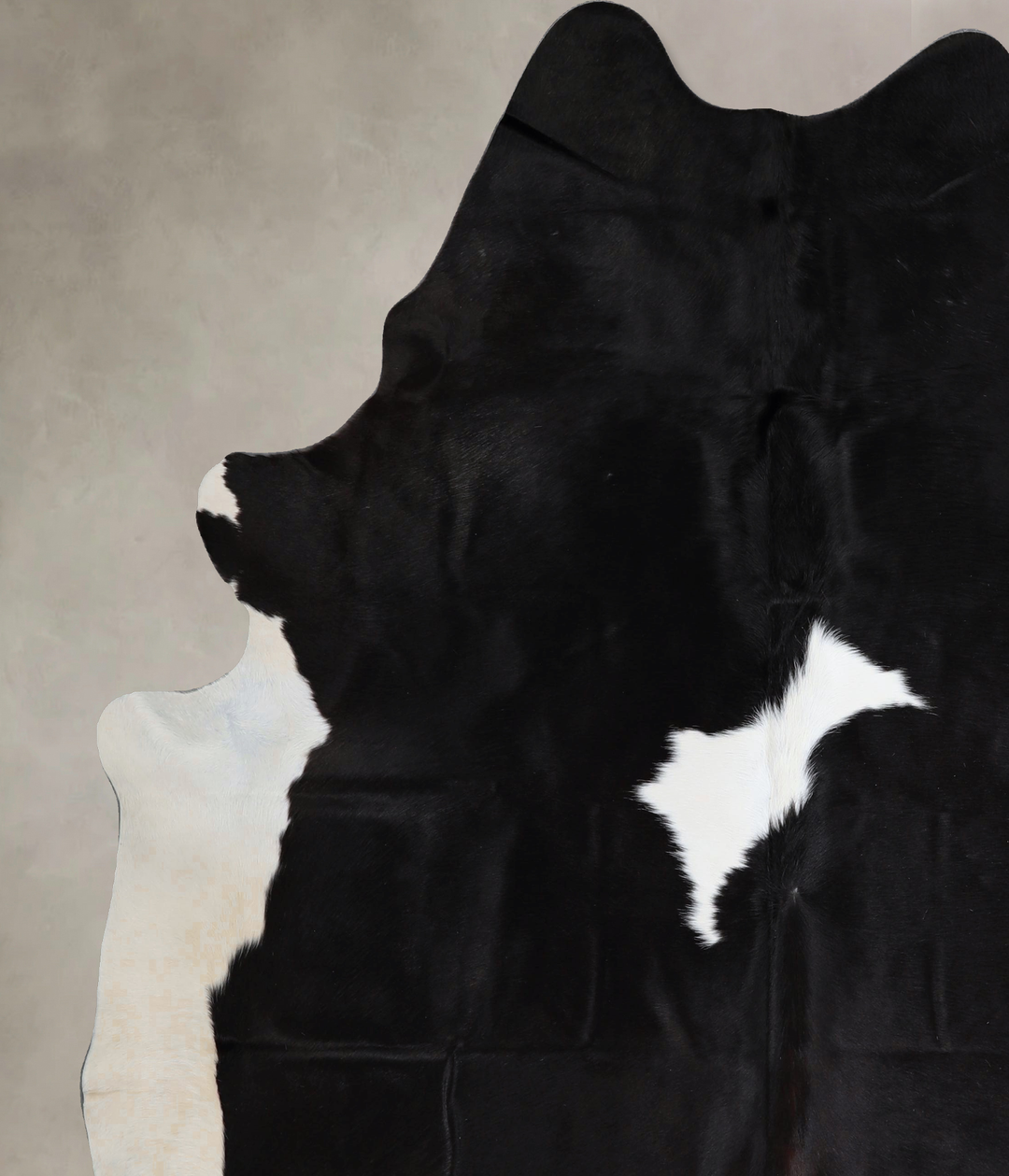 Black and White XX-Large Brazilian Cowhide Rug 7'9"H x 6'10"W #A43513 