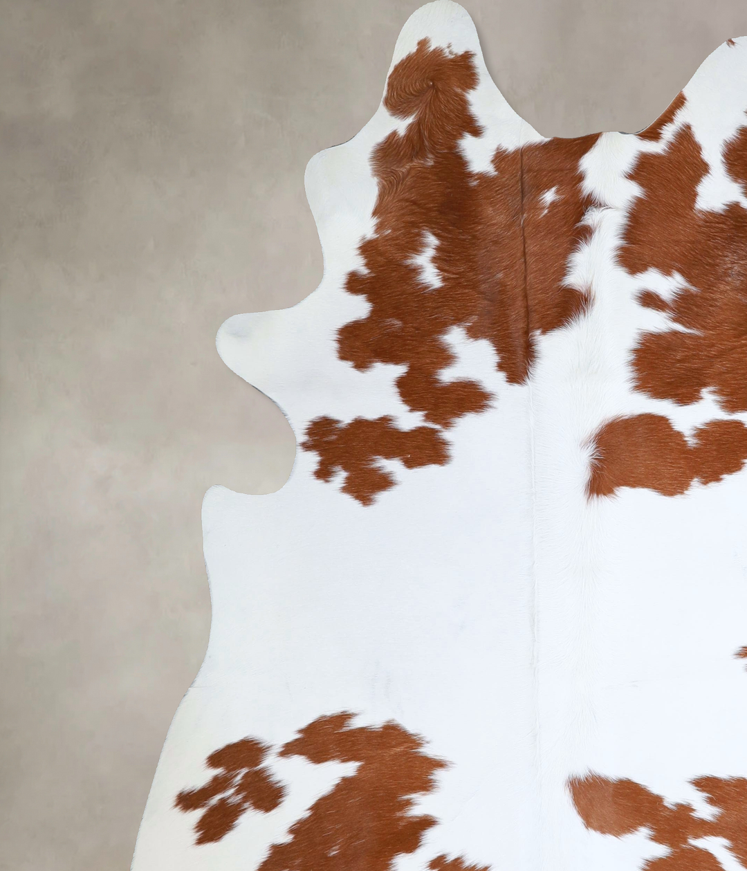Brown and White X-Large Brazilian Cowhide Rug 7'5"H x 6'8"W #A43519 by
