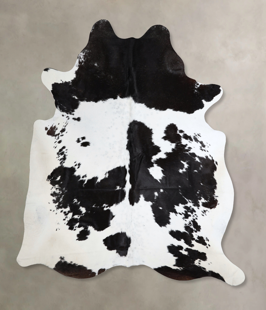 Black and White XX-Large Brazilian Cowhide Rug 7'8"H x 6'9"W #A43520 by Hudson Hides
