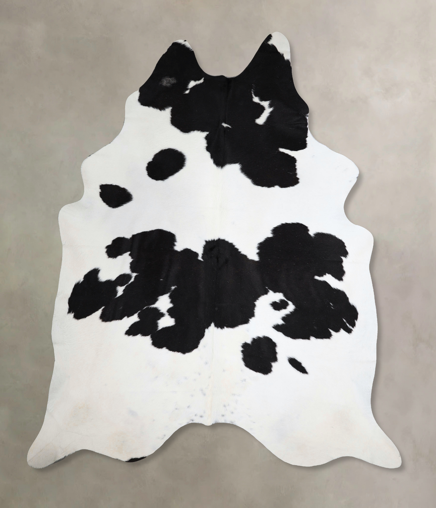 Black and White XX-Large Brazilian Cowhide Rug 8'4"H x 7'2"W #A43522 by Hudson Hides
