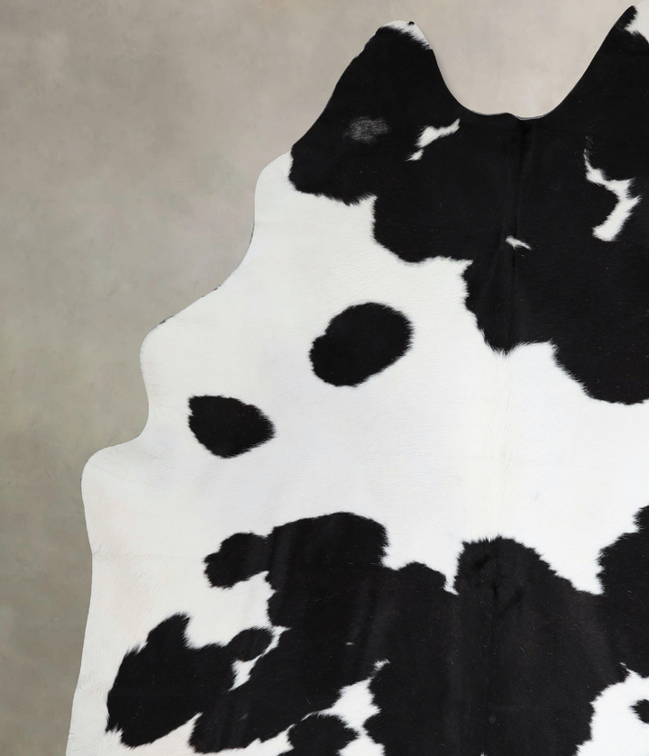 Black and White XX-Large Brazilian Cowhide Rug 8'4"H x 7'2"W #A43522 by Hudson Hides