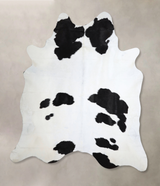 Black and White XX-Large Brazilian Cowhide Rug 8'2"H x 7'5"W #A43524 by Hudson Hides
