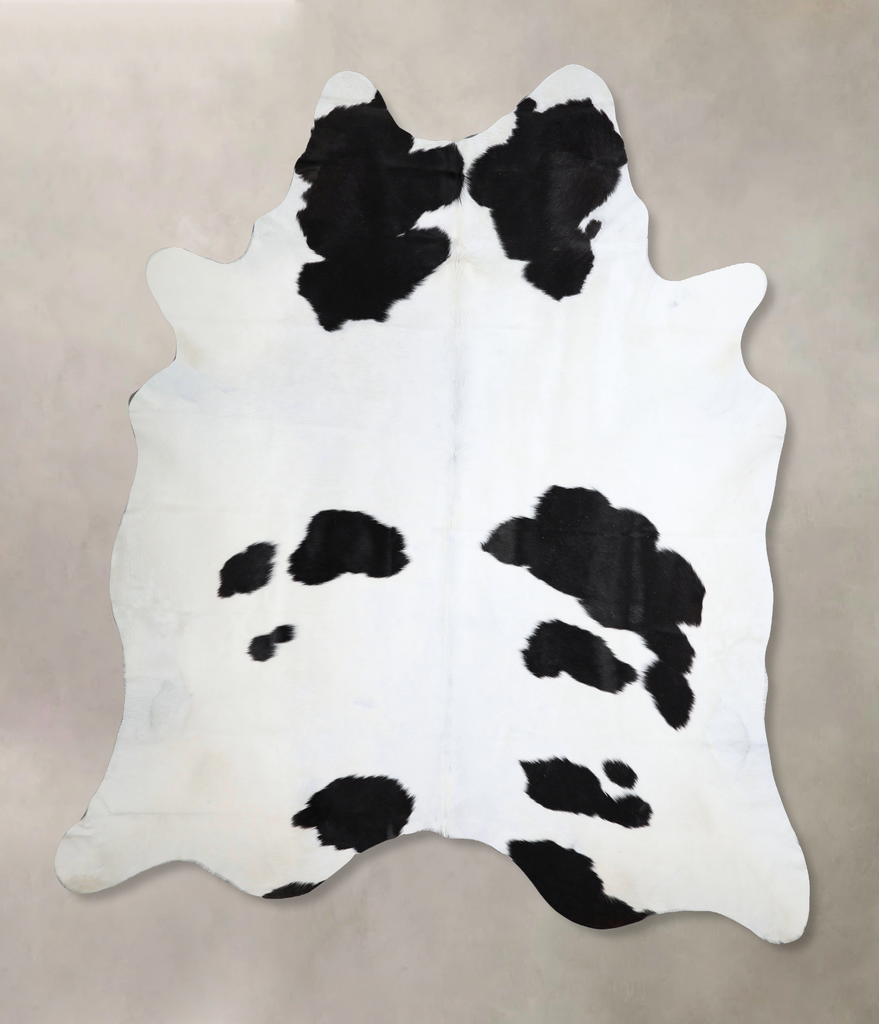 Black and White XX-Large Brazilian Cowhide Rug 8'2"H x 7'5"W #A43524 by Hudson Hides