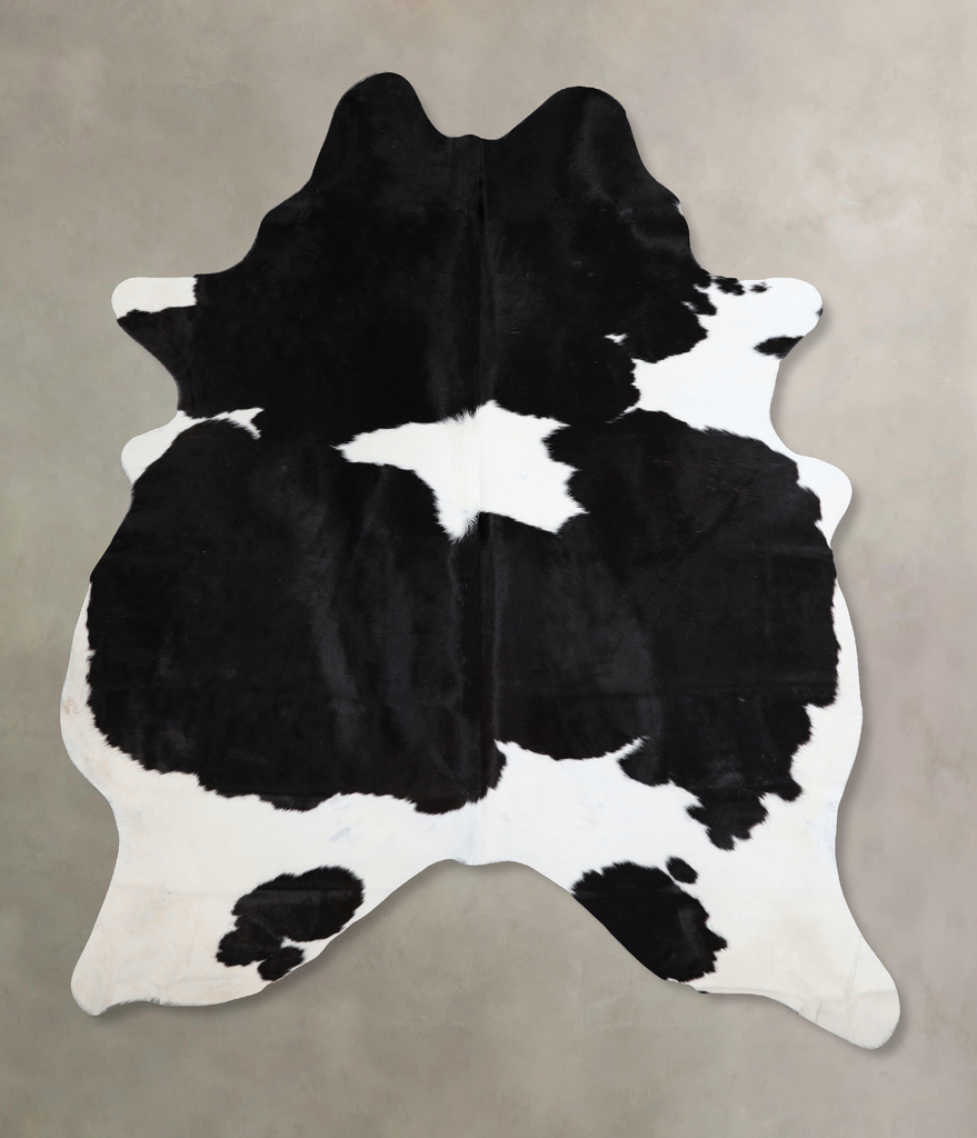Black and White X-Large Brazilian Cowhide Rug 7'4"H x 6'1"W #A43526 by Hudson Hides