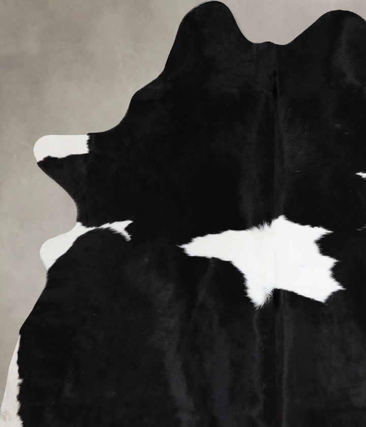 Black and White X-Large Brazilian Cowhide Rug 7'4"H x 6'1"W #A43526 by Hudson Hides