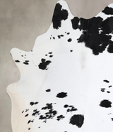 Black and White XX-Large Brazilian Cowhide Rug 8'2"H x 6'11"W #A43527 by Hudson Hides