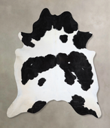 Black and White XX-Large Brazilian Cowhide Rug 8'2"H x 6'10"W #A43528 by Hudson Hides