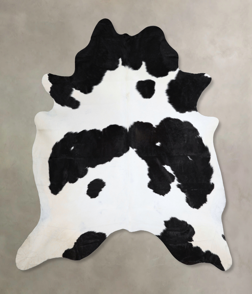Black and White XX-Large Brazilian Cowhide Rug 8'2"H x 6'10"W #A43528 by Hudson Hides