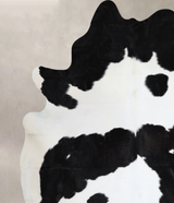 Black and White XX-Large Brazilian Cowhide Rug 8'2"H x 6'10"W #A43528 by Hudson Hides