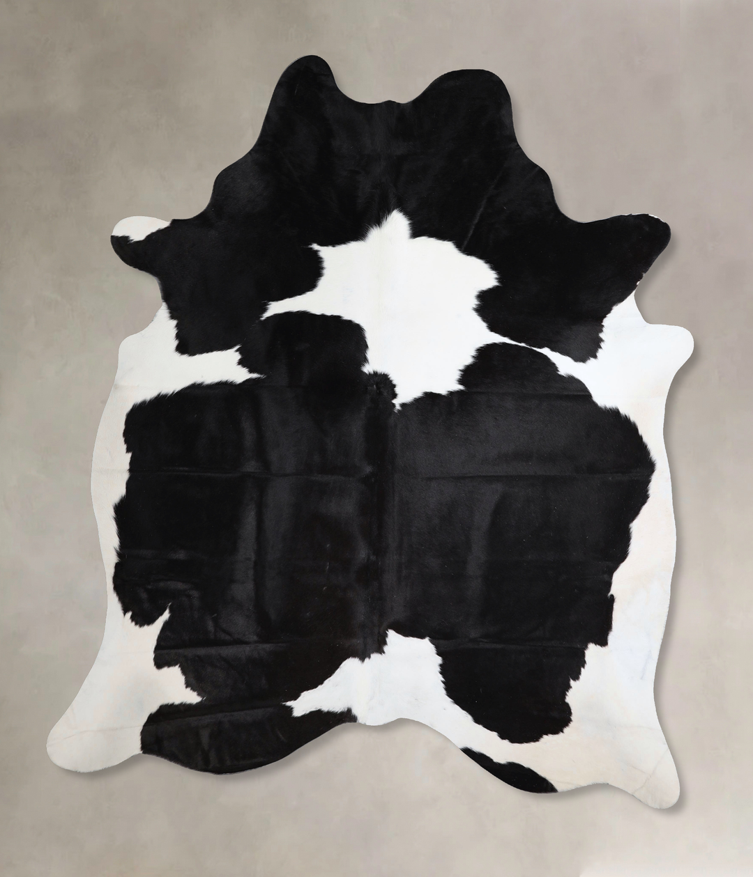Black and White X-Large Brazilian Cowhide Rug 7'4"H x 6'4"W #A43529 by