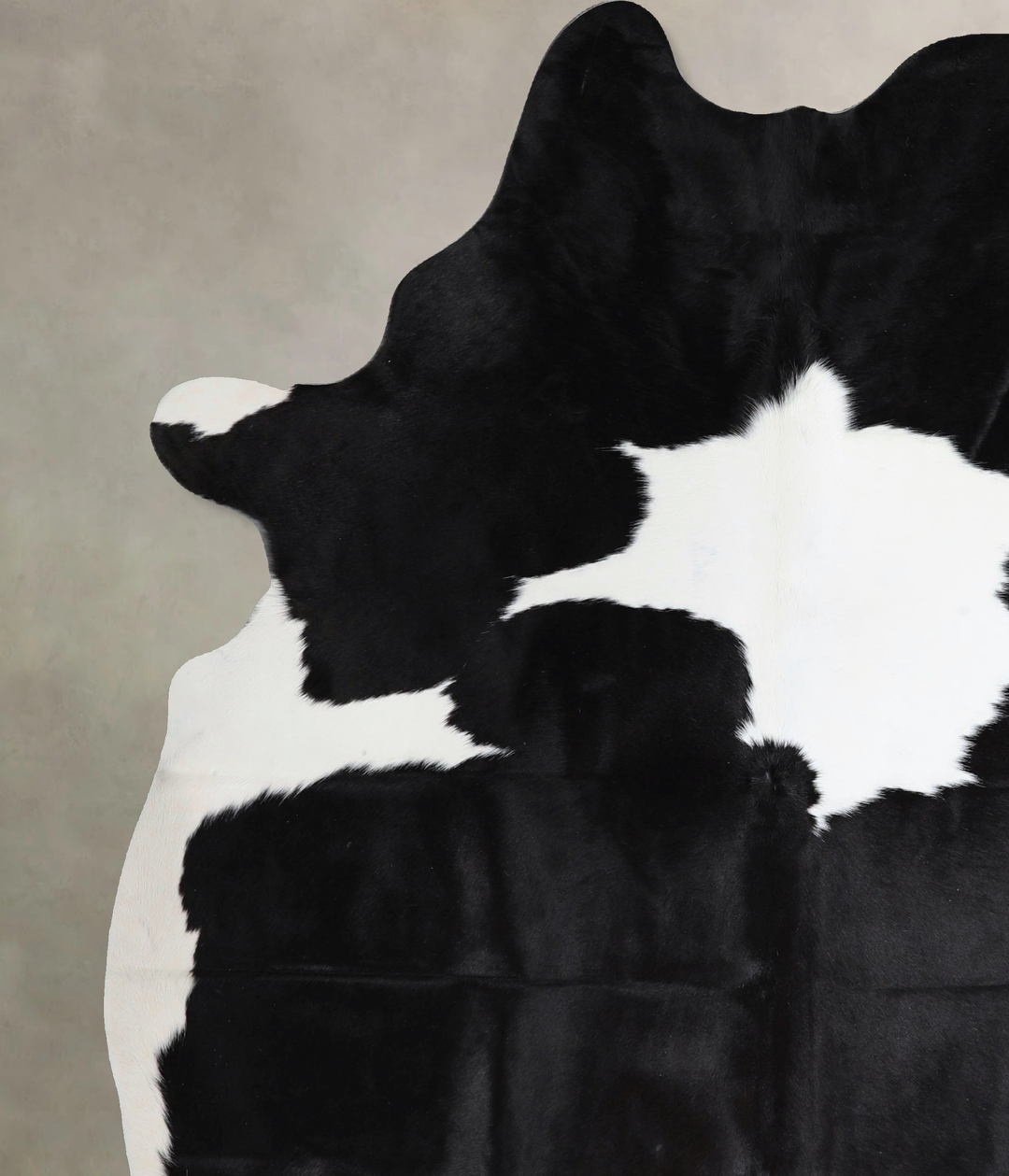 Black and White X-Large Brazilian Cowhide Rug 7'4"H x 6'4"W #A43529 by