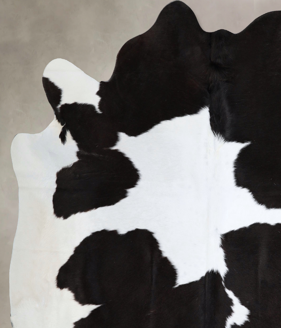 Black and White X-Large Brazilian Cowhide Rug 7'1"H x 6'7"W #A43530 by