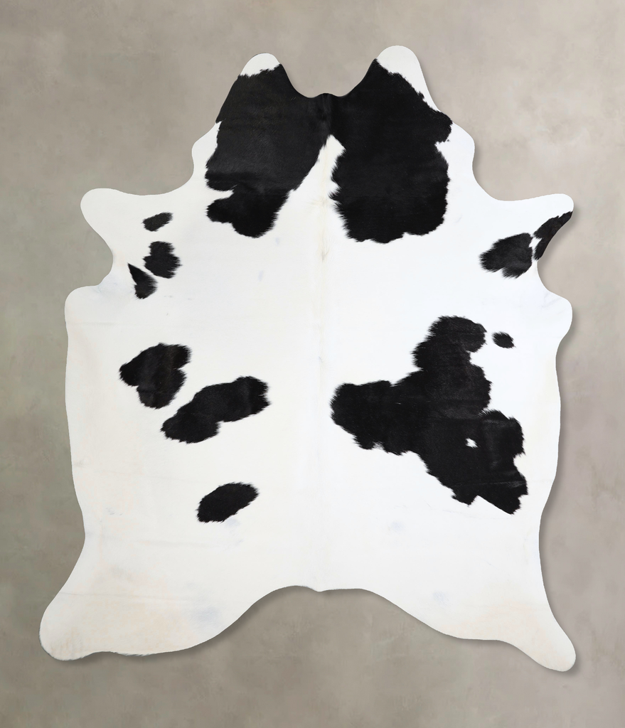 Black and White X-Large Brazilian Cowhide Rug 7'11"H x 6'3"W #A43532 by Hudson Hides