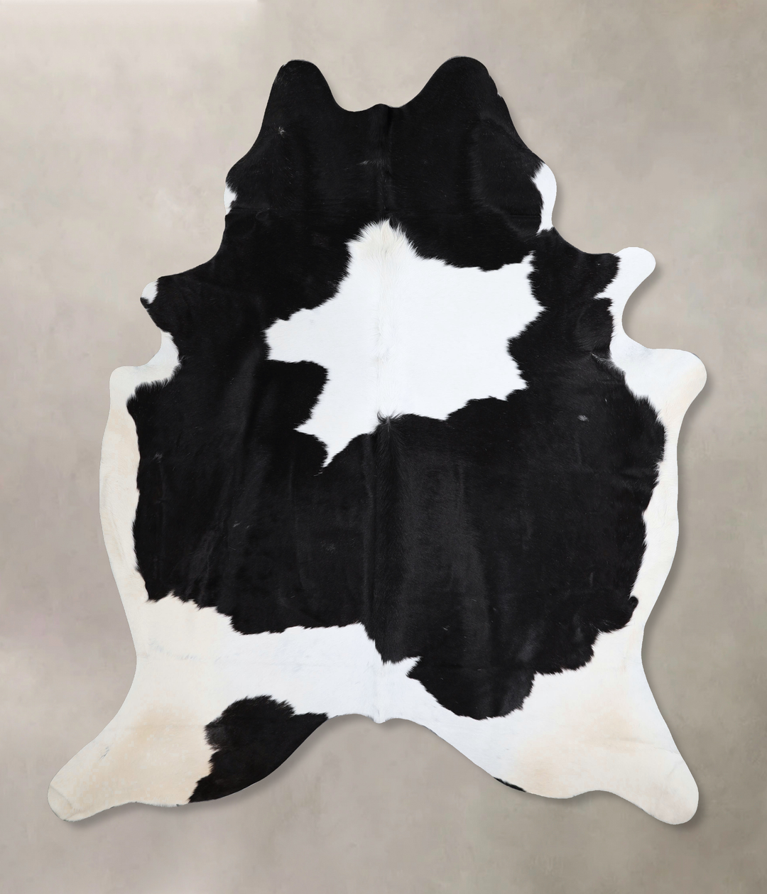 Black and White XX-Large Brazilian Cowhide Rug 8'1"H x 6'10"W #A43535 