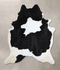 Black and White XX-Large Brazilian Cowhide Rug 8'1