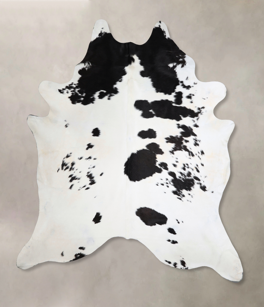Black and White XX-Large Brazilian Cowhide Rug 8'4"H x 7'2"W #A43536 by Hudson Hides
