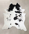 Black and White XX-Large Brazilian Cowhide Rug 8'4