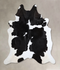 Black and White X-Large Brazilian Cowhide Rug 7'3