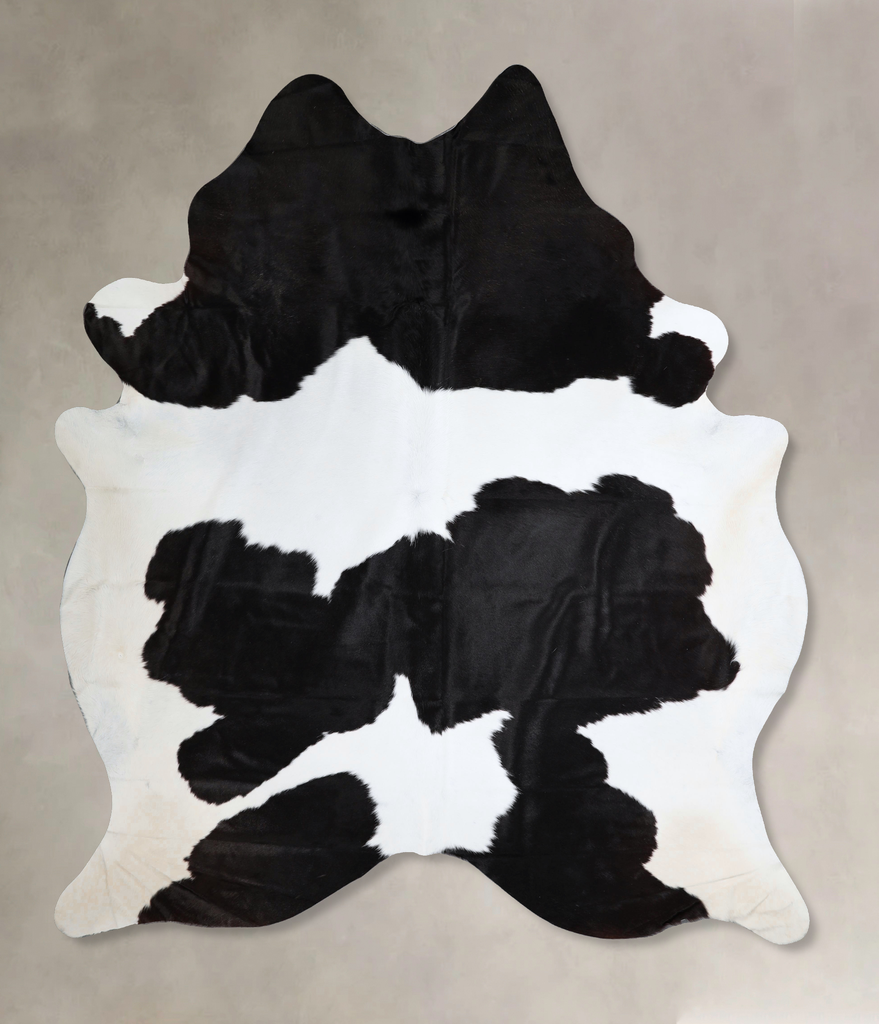 Black and White XX-Large Brazilian Cowhide Rug 8'4"H x 6'11"W #A43546 by Hudson Hides