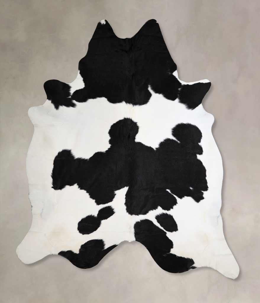 Black and White XX-Large Brazilian Cowhide Rug 8'7"H x 7'6"W #A43547 by Hudson Hides