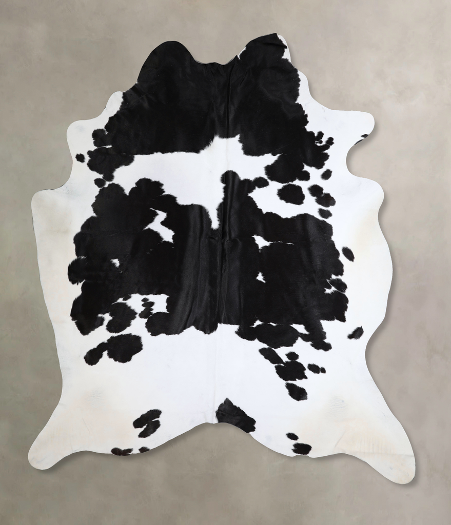 Black and White XX-Large Brazilian Cowhide Rug 8'11"H x 7'8"W #A43548 by Hudson Hides