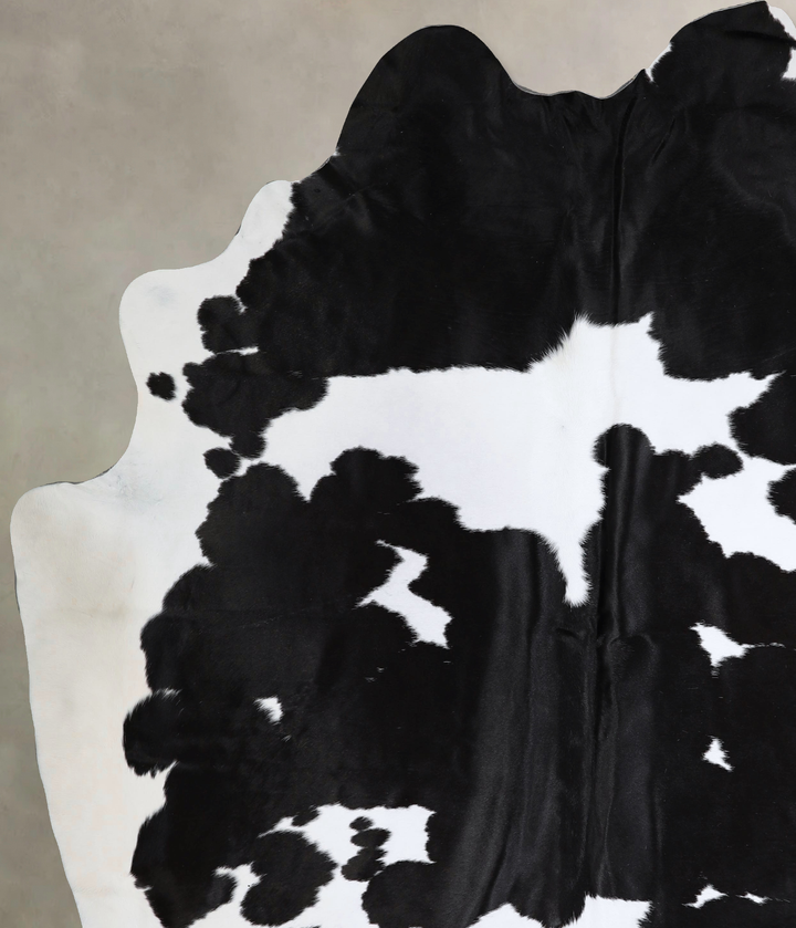 Black and White XX-Large Brazilian Cowhide Rug 8'11"H x 7'8"W #A43548 by Hudson Hides