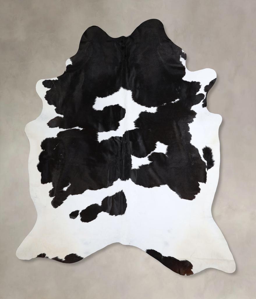 Black and White XX-Large Brazilian Cowhide Rug 8'10"H x 7'5"W #A43549 by Hudson Hides