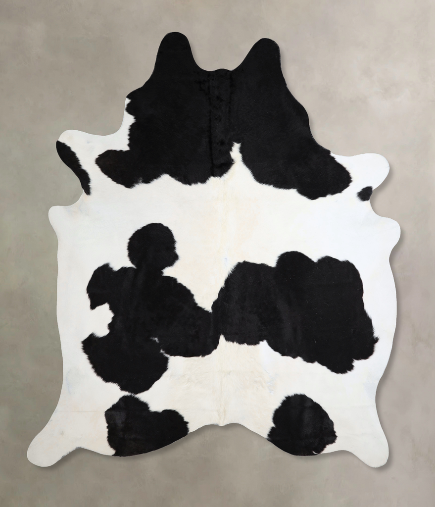 Black and White XX-Large Brazilian Cowhide Rug 7'11"H x 6'7"W #A43550 by Hudson Hides