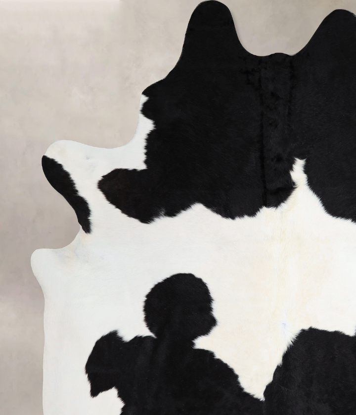 Black and White XX-Large Brazilian Cowhide Rug 7'11"H x 6'7"W #A43550 by Hudson Hides