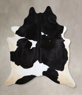 Black and White XX-Large Brazilian Cowhide Rug 8'7"H x 6'11"W #A43552 by Hudson Hides