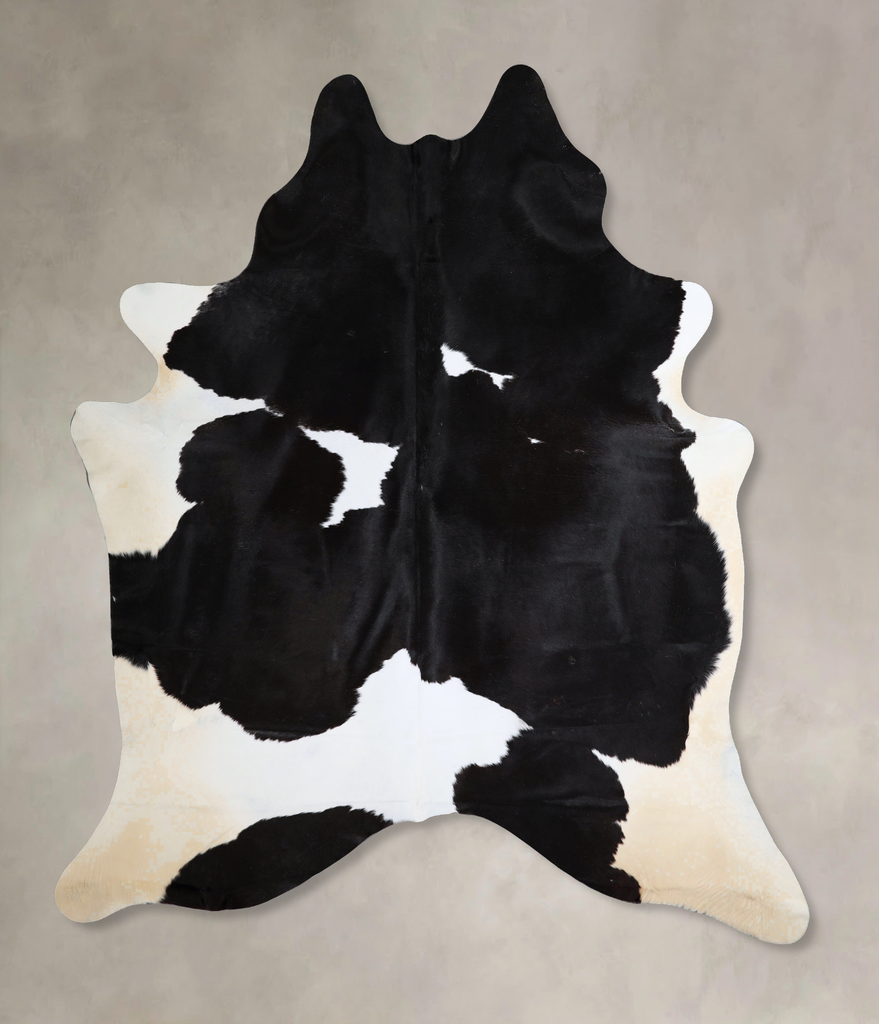Black and White XX-Large Brazilian Cowhide Rug 8'7"H x 6'11"W #A43552 by Hudson Hides